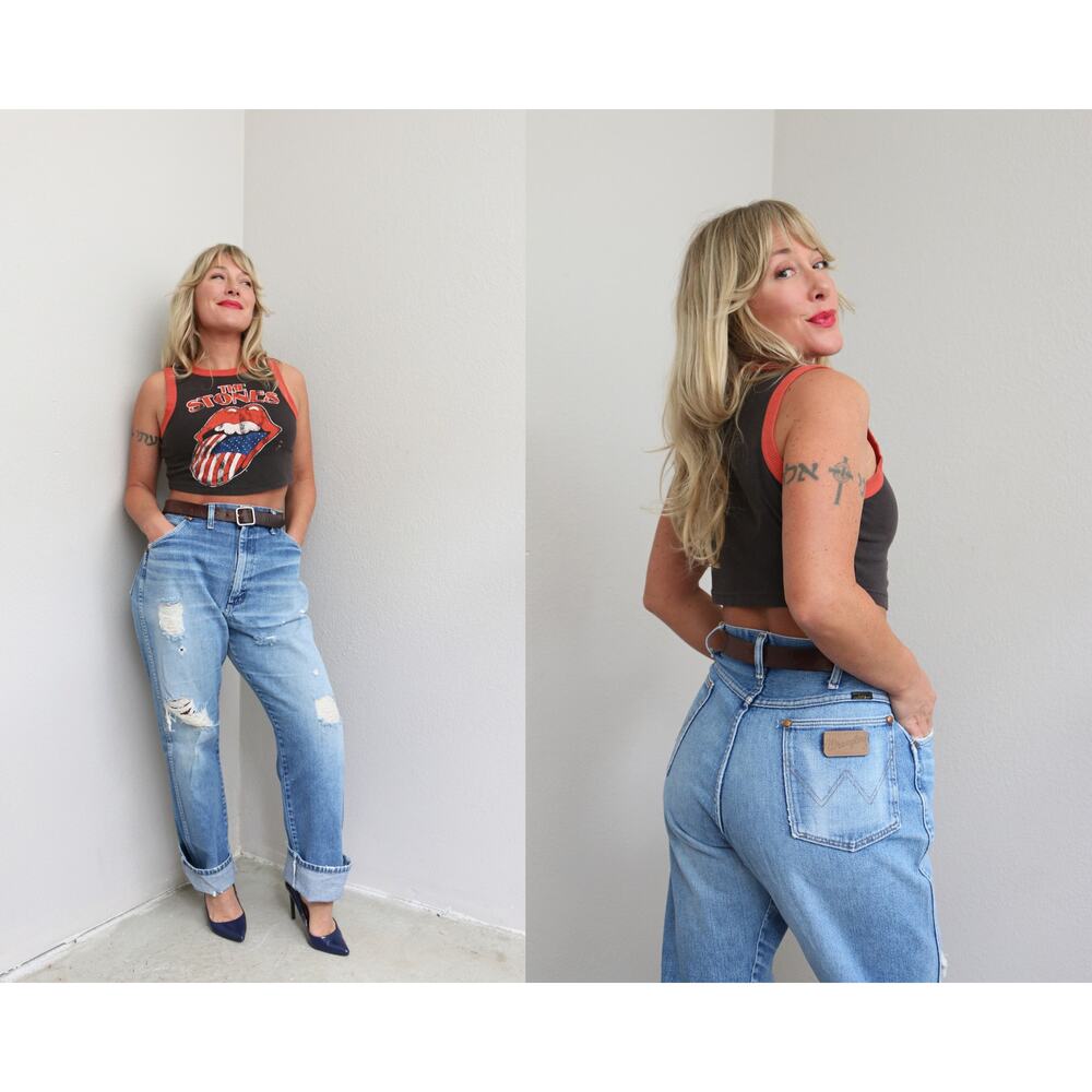 1970's Vintage Wrangler Scoville Zipper Jeans ~ Women's LG XL ~ 35" 36" Waist